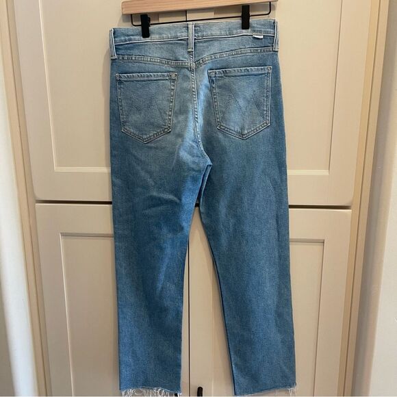 NEW MOTHER The Tomcat Ankle Fray Kitty Corner Jeans Size 29 - Picture 6 of 12